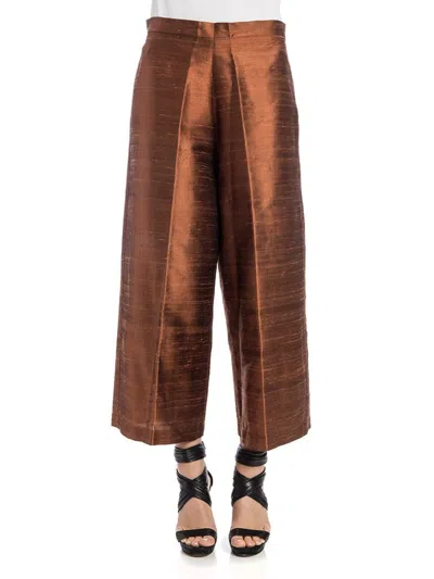 Vivetta Maki Trousers In Marrón