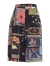 Vivetta Printed Multicolor Crop Pants In Multicolor