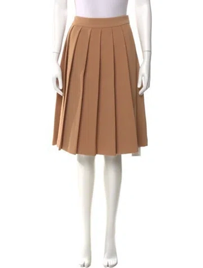 Pre-owned Vivetta Pleated Accents Knee-length Skirt In Neutral