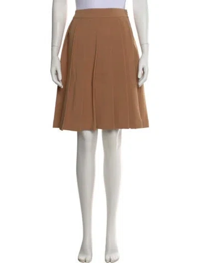 Pre-owned Vivetta Pleated Accents Knee-length Skirt In Neutral
