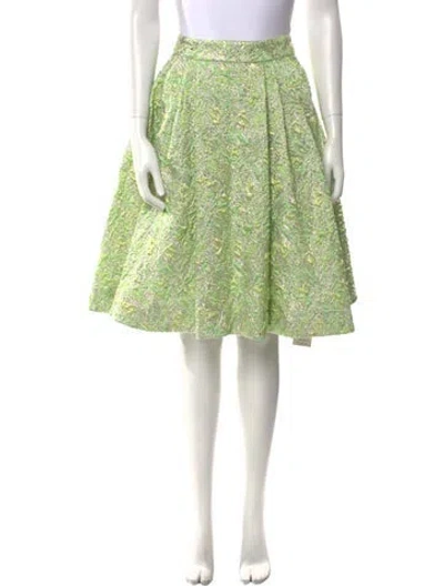 Pre-owned Vivetta Pleated Accents Knee-length Skirt W/ Tags In Green