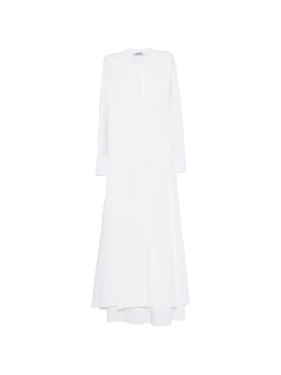 Vivetta Pleated Maxi Dress In White