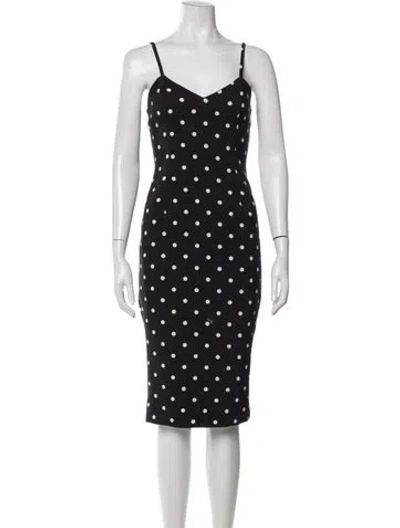 Pre-owned Vivetta Polka Dot Print Knee-length Dress In White