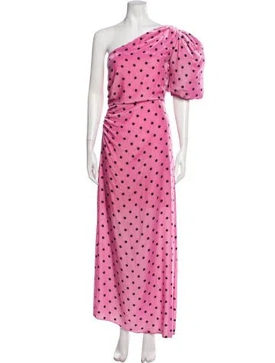 Pre-owned Vivetta Polka Dot Print Long Dress In Pink