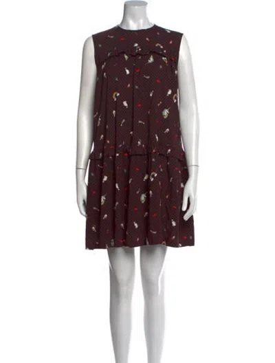 Pre-owned Vivetta Polka Dot Print Mini Dress In Black