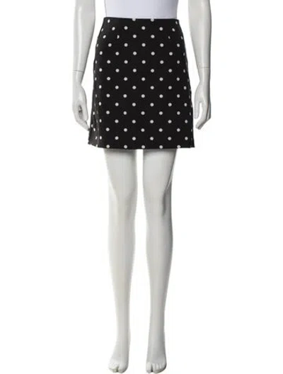 Pre-owned Vivetta Polka Dot Print Mini Skirt In Black