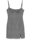 Vivetta Prince Of Wales Mini Dress In Black