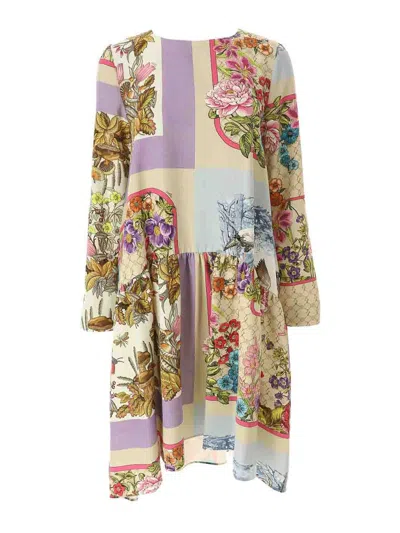 Vivetta Printed Cady Dress In Neutral