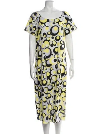 Pre-owned Vivetta Printed Long Dress In Purple