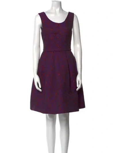 Pre-owned Vivetta Printed Mini Dress In Purple