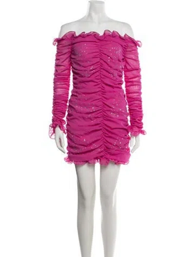 Pre-owned Vivetta Printed Mini Dress W/ Tags In Pink