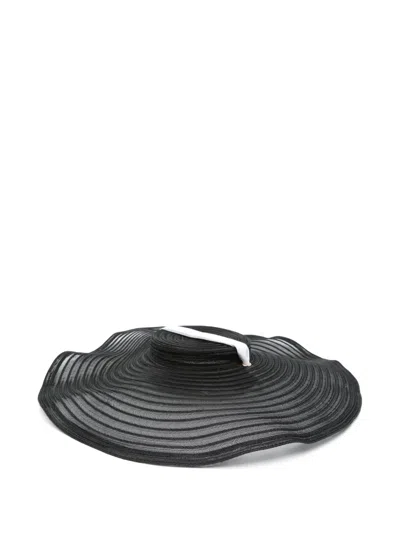Vivetta Ribbed Sun Hat In Black