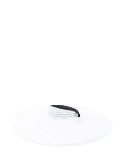 Vivetta Ribbed Sun Hat In White