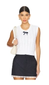 Vivetta Ribbed Vest In Buttercream