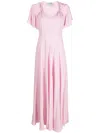 Vivetta Ruched Cut-out Maxi Dress In Rosa