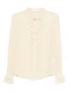 Vivetta Ruffled Silk Blouse In Neutral
