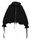 Vivetta Ruffled Zip-front Jacket In Black