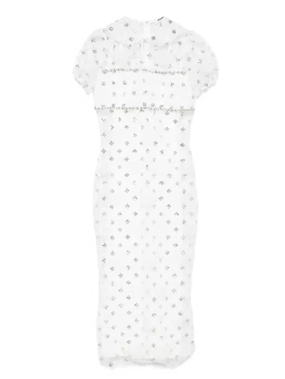 Vivetta Sequin-embellished Midi Dress In White