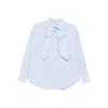 Vivetta Bow-detail Buttoned Shirt In Blue