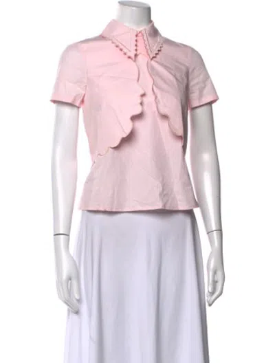 Pre-owned Vivetta Short Sleeve Top In Pink
