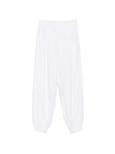 Vivetta Side-zip Trousers In White