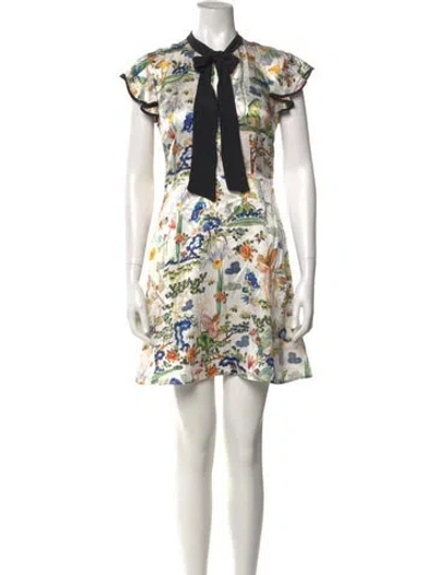 Pre-owned Vivetta Silk Mini Dress In White