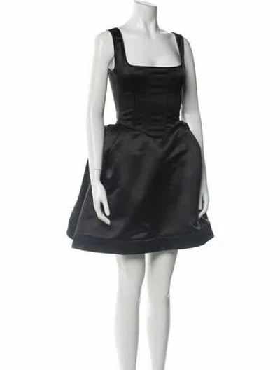 Pre-owned Vivetta Square Neckline Mini Dress W/ Tags In Black
