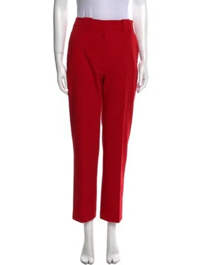 Pre-owned Vivetta Straight Leg Pants In Red