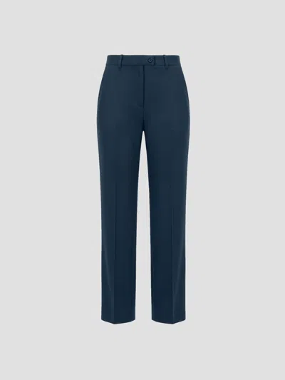 Vivetta Straight Trousers With Pressed Pleat In Black