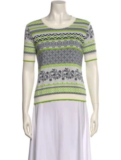 Pre-owned Vivetta Striped Bateau Neckline Top In Multi