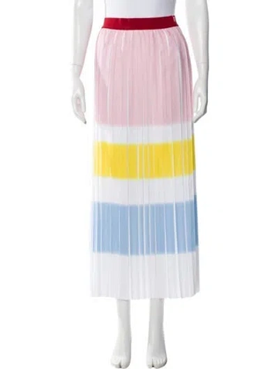 Pre-owned Vivetta Striped Midi Length Skirt W/ Tags In Pink