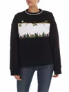 Vivetta Black Sweatshirt With Rabbit Patch In Negro