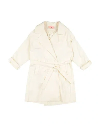 Vivetta Babies'  Toddler Girl Overcoat & Trench Coat Cream Size 6 Cotton, Elastane In Gold