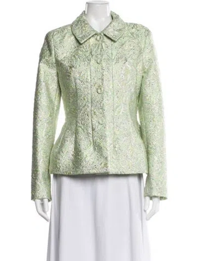 Pre-owned Vivetta Tweed Pattern Jacket W/ Tags In Green