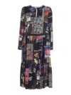 Vivetta Printed Multicolor Flounced Dress In Multicolor