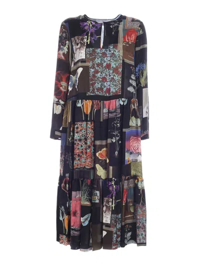 Vivetta Printed Multicolor Flounced Dress