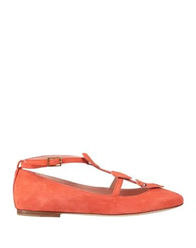 Vivetta Woman Ballet Flats Coral Size 9 Leather