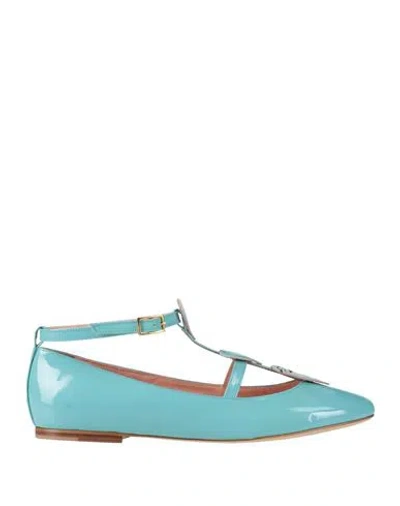 Vivetta Woman Ballet Flats Light Blue Size 10 Leather