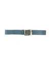 Vivetta Woman Belt Light Blue Size M Calfskin In Blue
