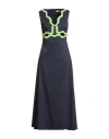 Vivetta Woman Maxi Dress Midnight Blue Size 10 Cotton, Lycra, Elastane, Acetate, Silk In Blue