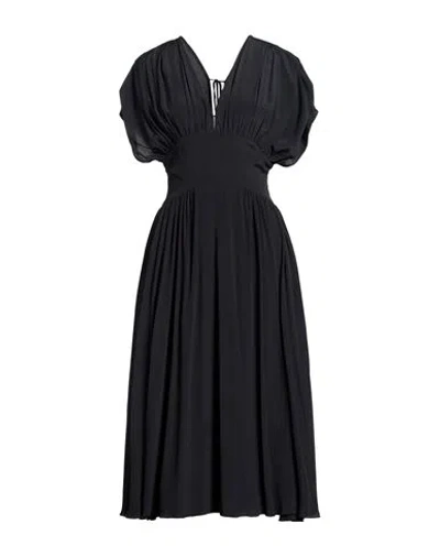 Vivetta Woman Midi Dress Black Size 8 Acetate, Silk