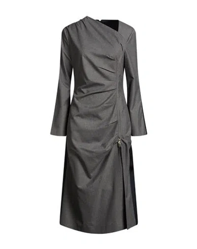 Vivetta Woman Midi Dress Grey Size 8 Polyester, Viscose In Gray