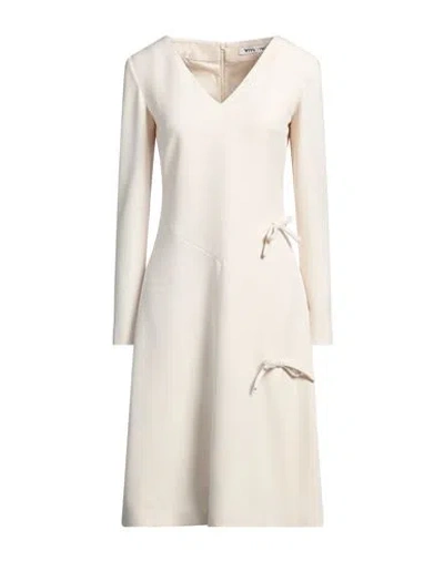 Vivetta Woman Midi Dress Ivory Size 6 Polyester, Elastane In White