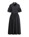 Vivetta Woman Midi Dress Lead Size 8 Polyester, Viscose In Gray