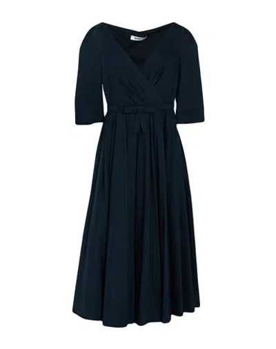 Vivetta Woman Midi Dress Midnight Blue Size 8 Cotton, Polyamide, Elastane In Black