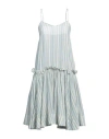 Vivetta Woman Midi Dress Sky Blue Size 2 Cotton