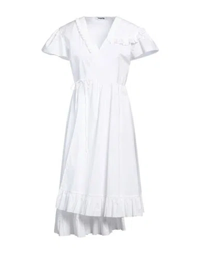 Vivetta Woman Midi Dress White Size 4 Cotton, Elastane
