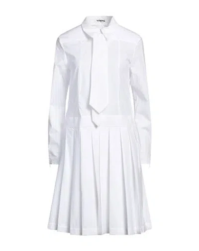 Vivetta Woman Midi Dress White Size 6 Cotton, Elastane