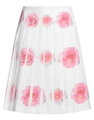 Vivetta Woman Midi Skirt Pink Size 4 Cotton, Elastane In White