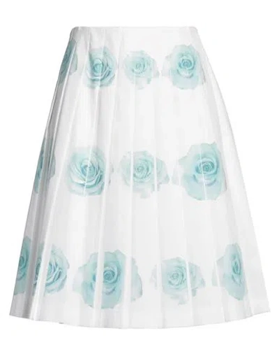 Vivetta Woman Midi Skirt Turquoise Size 6 Cotton, Elastane In Blue